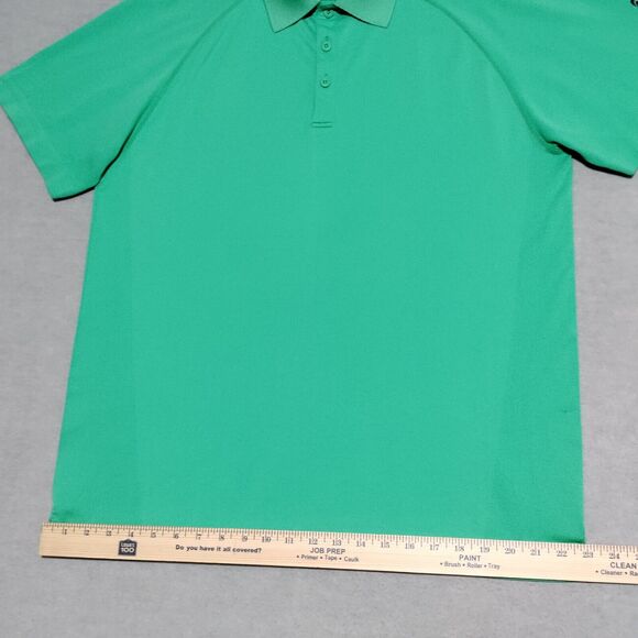 Fabletics Mens Golf Polo Shirt The Training Day Size XL Green Active Wicking - Picture 8 of 10